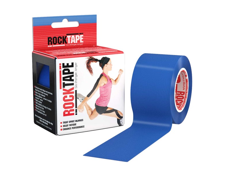 روك تايب شريط علم الحركة Rocktape للرياضيين (أزرق داكن، 2 بوصة × 16.4 قدم) - Image 1